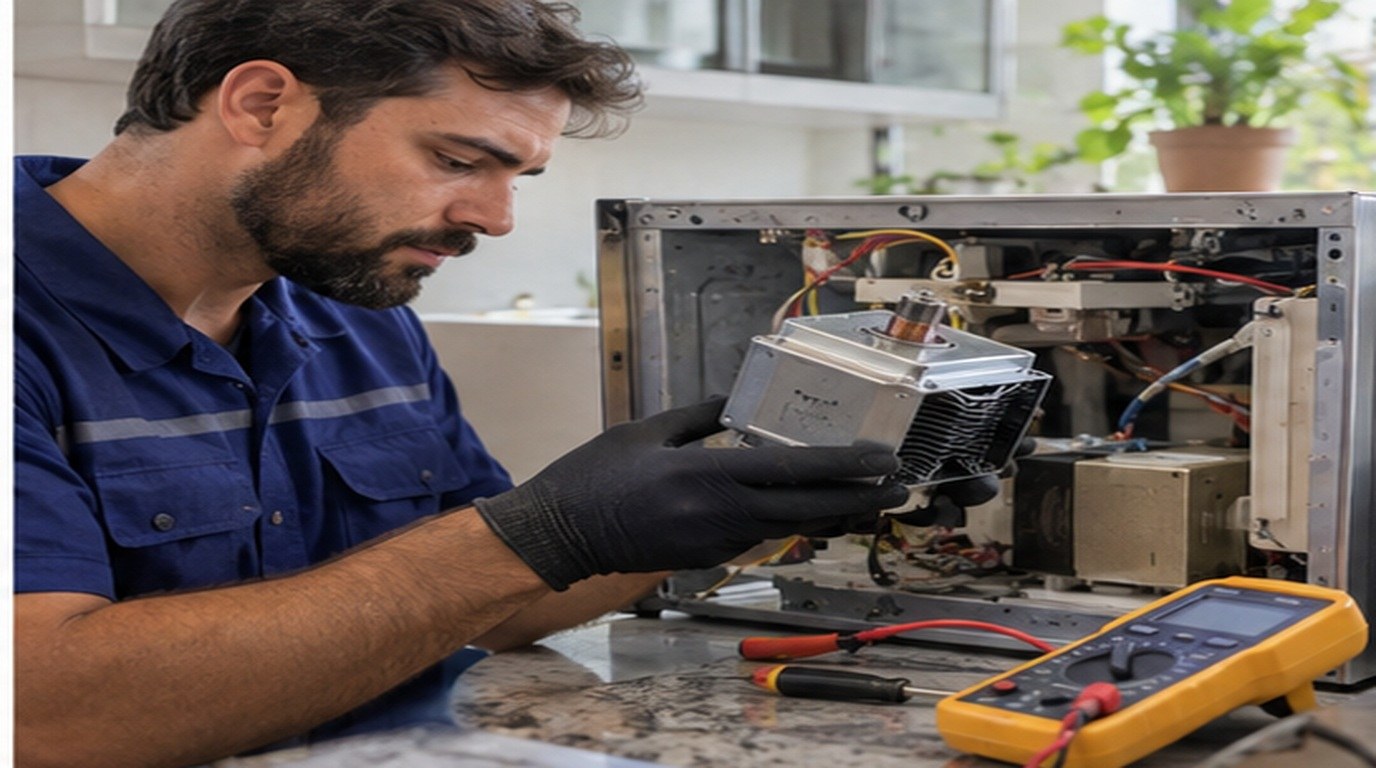 Conserto de micro-ondas em Indaiatuba‑SP: troca do magnetron